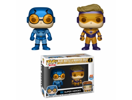 Conjunto de Figuras POP FUNKO DC Comics Besouro Azul & Gladiador Dourado