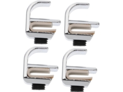 Jojofuny Conjunto De 4-puxadores Vidro Sem Furos Para Portas 3mm A 5mm Espessura, Botões De Liga Zinco Prateados Para