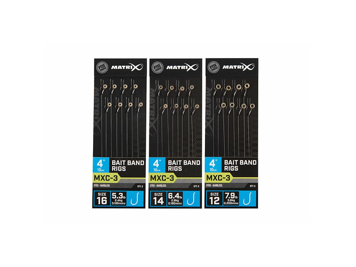 Isco sem Barbless MATRIX MXC-3 Bait Band 10cm x8