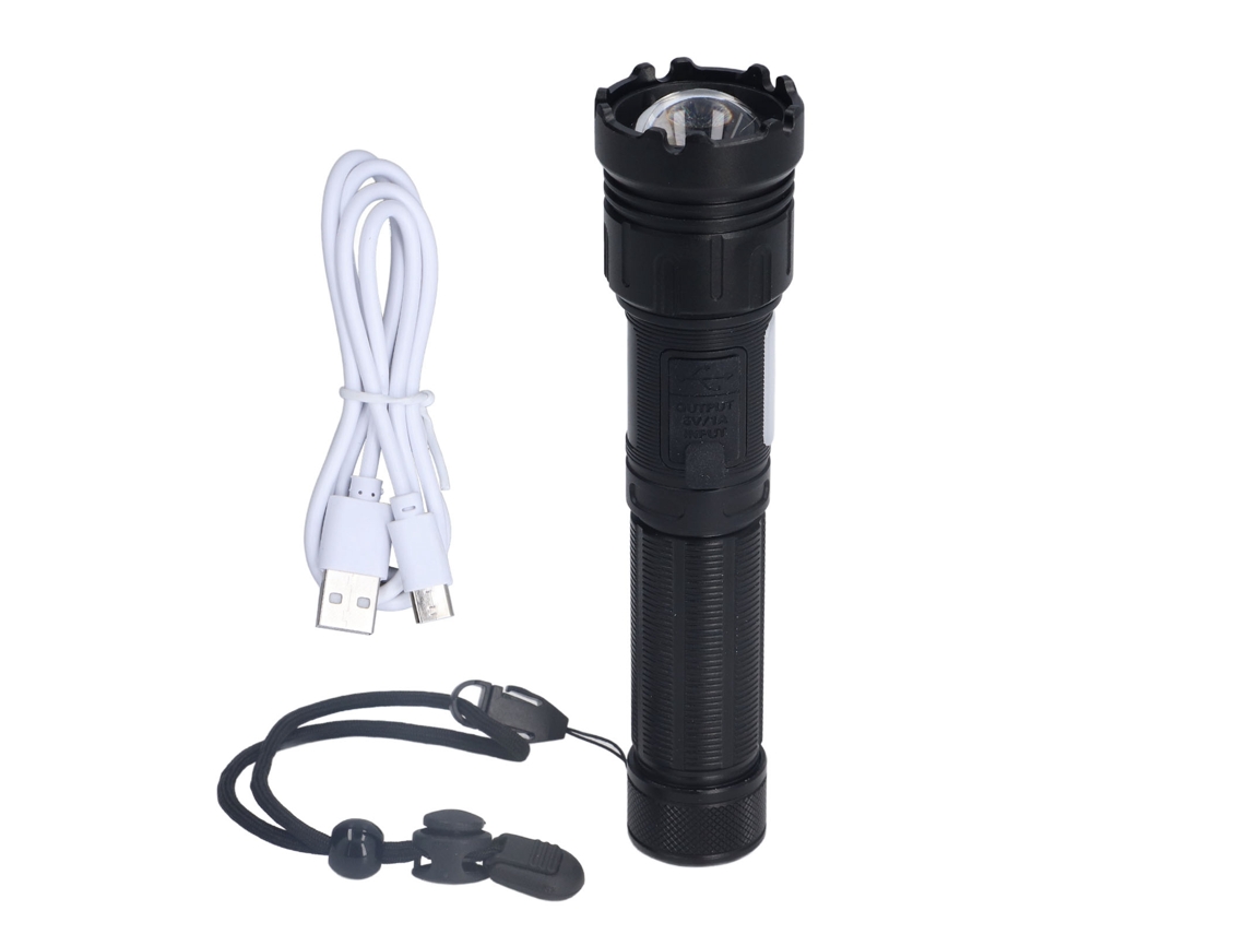 2026 lanterna Led de Acampamento 5000lm Ultra Brilhante Magnética com Zoom Telescópico Impermeável para Emergências Ao Ar Livre