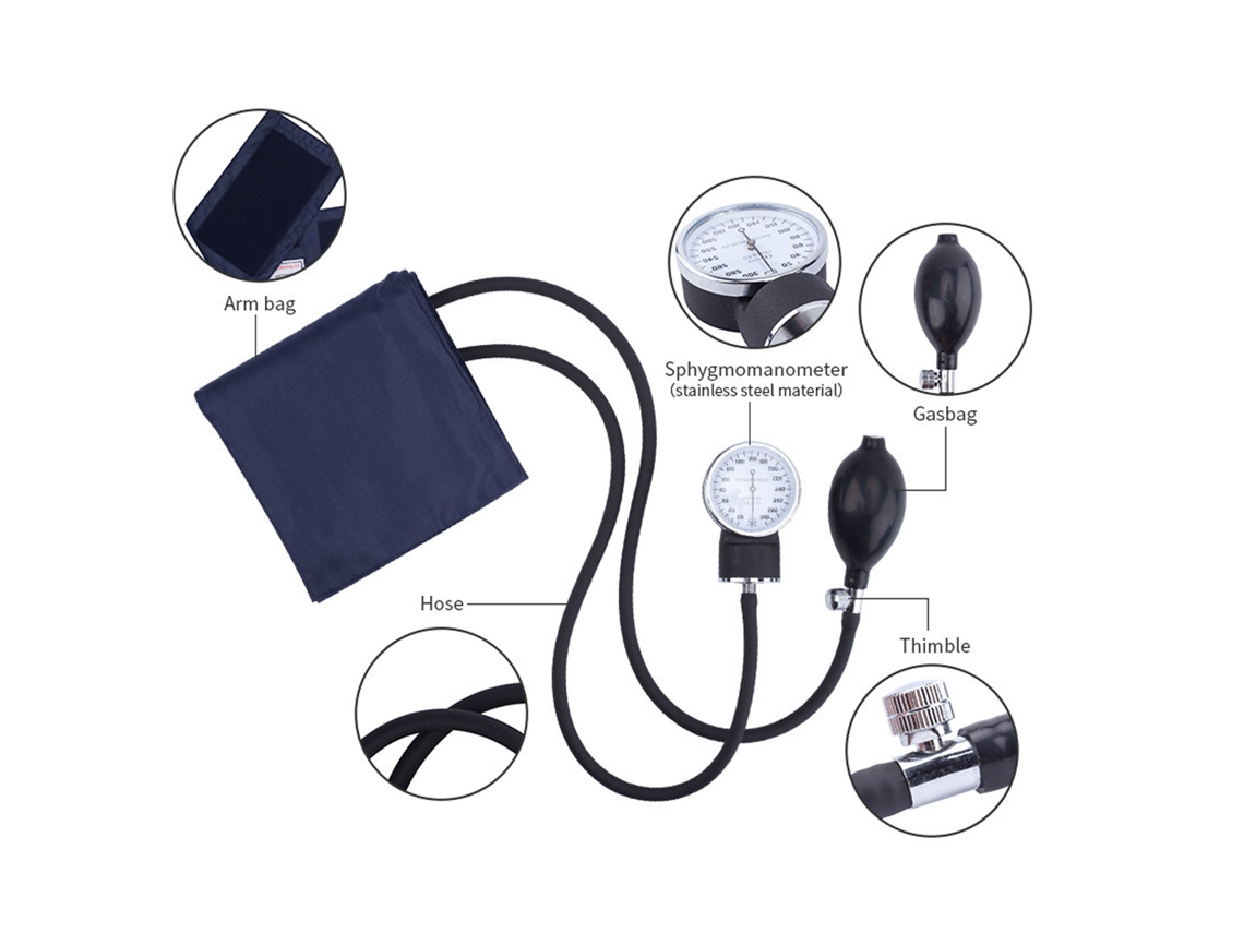 Monitor de pressão arterial, estetoscópio médico, medição precisa, esfigmomanômetro manual profissional Slowmoose