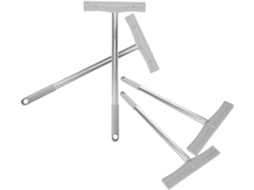 Conjunto de 4 Suportes Portáteis para Placas Healeved em Aço Inoxidável, 40 Cm, 4, Hastes Sinalização Eventos,