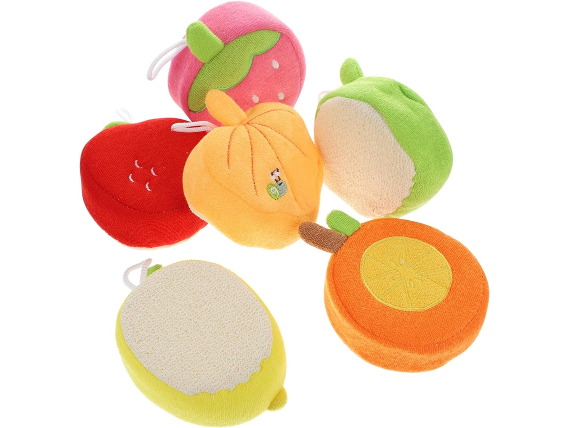 Conjunto Anneome Com 6 Esponjas Esfoliantes De Desenho Animado Para Meninos E Meninas, Esponja Macia E Absorvente Para