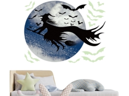 Adesivos De Parede De Halloween Com Silhuetas De Morcegos De Terror |