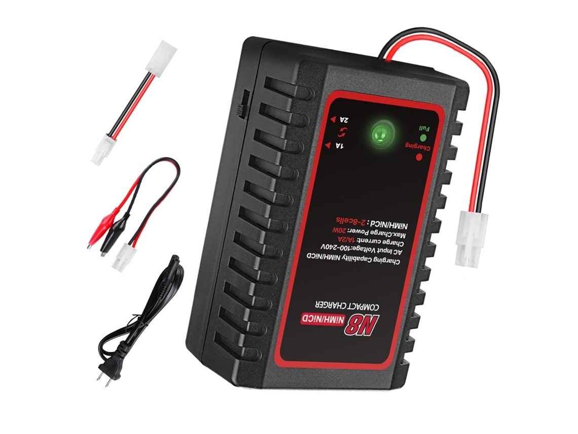 Carregador Eficiente De Baterias Nimh/ Nicd Para Controle Remoto Com Corrente Ajustável.