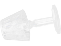 Abajur De Mesa Ftvogue Crystal, Luminária De Cabeceira Plástico Com Baterias Lr1130 Embutidas, Luz Noturna Branca Pura