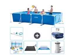 Intex Piscina Com Estrutura Retangular - 450x220x84 Cm - 7-peças S20071