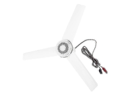 Ventilador De Teto Silencioso 12v Com 19, 6 Polegadas Para Barraca De Camping