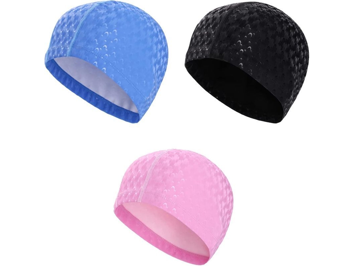 3 Gorros De Baño Ligeros Antideslizantes Impermeables Para Mujer, Hombre Y Niño: Natación Y Deportes Acuáticos