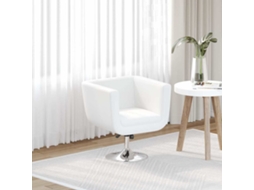 Vidaxl Banco De Bar Couro Artificial Branco