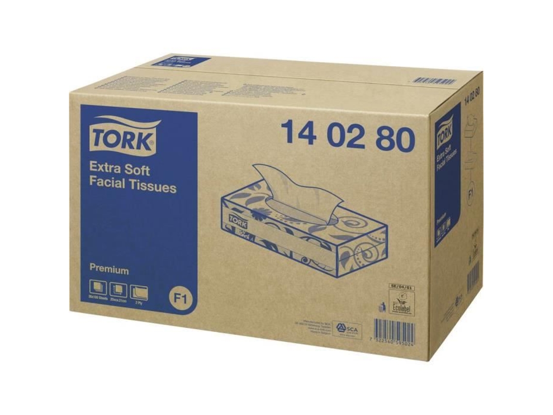 Lenços Premium Extra Suaves TORK 140280 2 Camadas Número: 3000 1 Conjunto