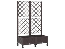 Conjunto 1 Cama Elevada Vidaxl Castanho Polipropileno (80 X 40 X 131,5 Cm)