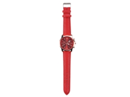 Relógio de Pulso Feminino Analógico de Quartzo Estilo Casual Pulseira Pu Vermelho