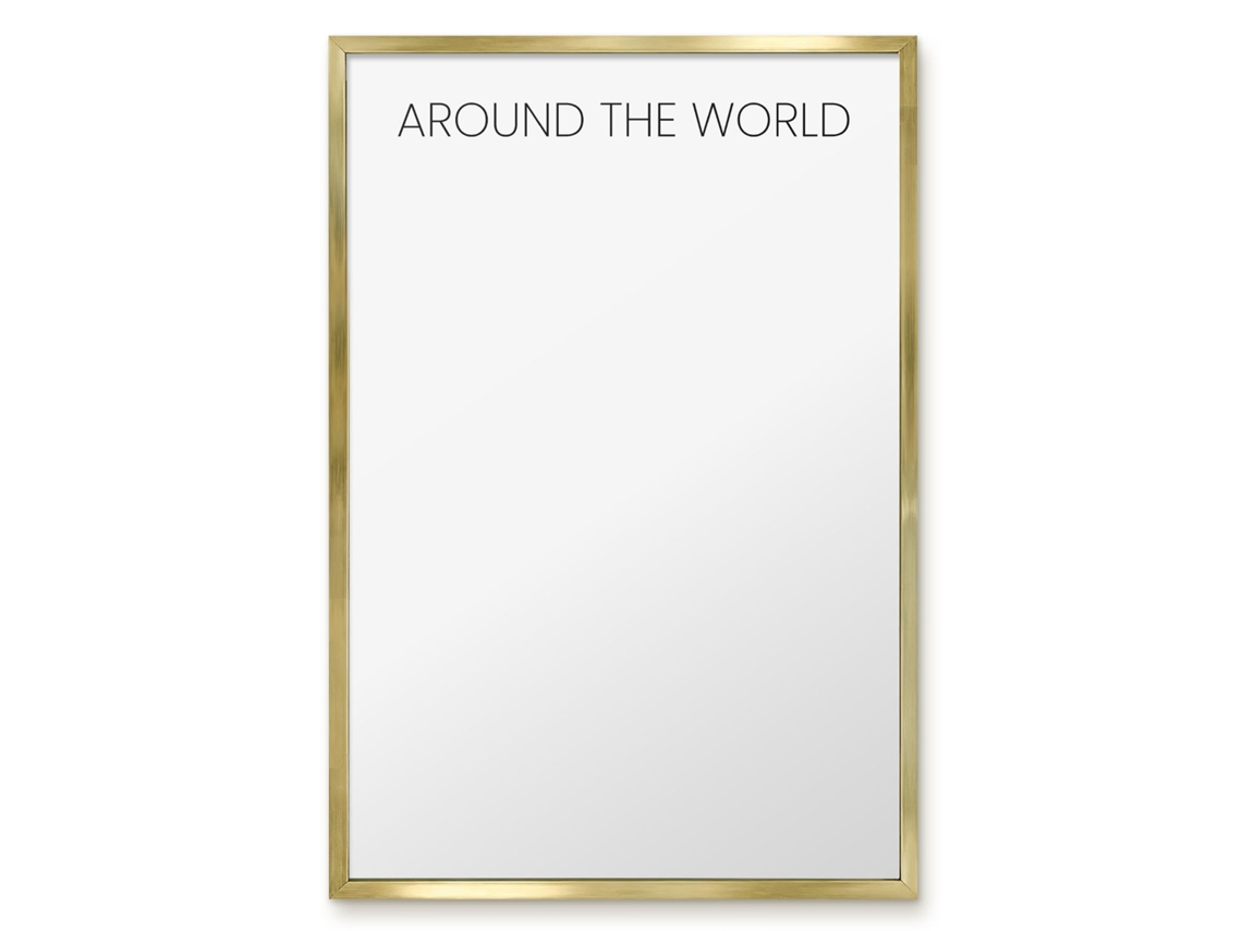 Magnetic Glass Board Around The World For The Hall Espelharte (40x60 Cm)