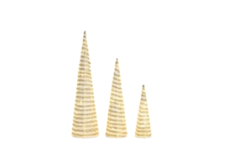 Adorno Natalcio Dkd Home Decor Branco Dourado 20 X 20 X 80 Cm (3 Peas)