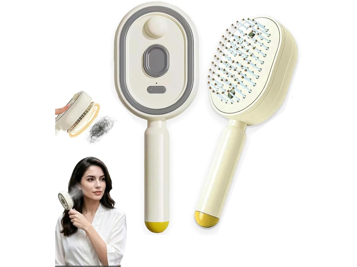 Escova De Cabelo Multifuncional Com Função Spray, Massagem No Couro Cabeludo E Difusão De Óleos Essenciais Escova