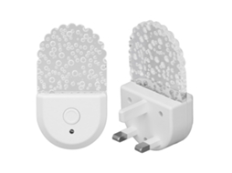 Lâmpada Noturna Rgb Sensor Plugue 220v 2 Unidades