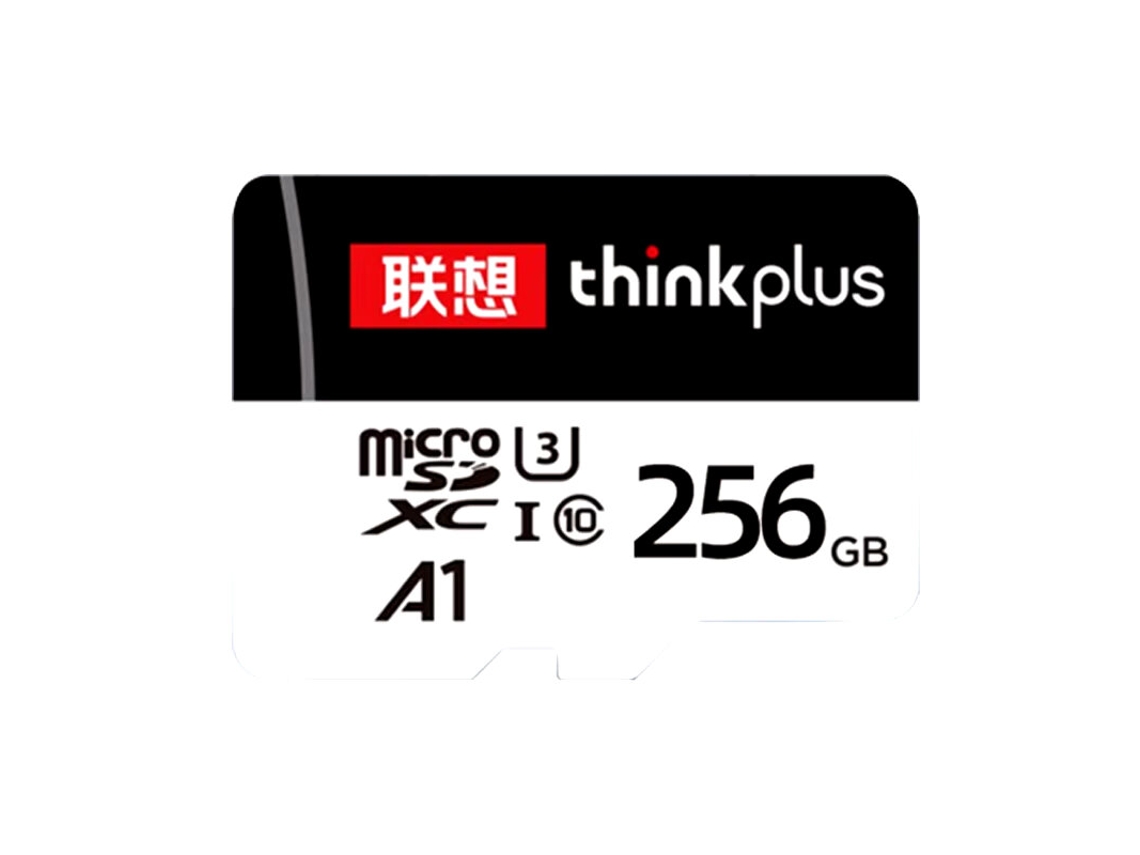 Cartão de memória Lenovo Thinkplus TF 256 GB A1 U3 C10 para câmeras, drones e dispositivos móveis MDUG