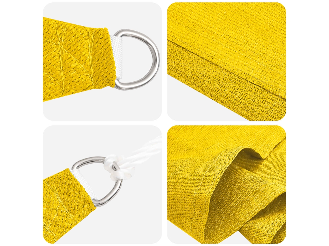 Maison Exclusive - Vela De Sombra 7 X 5 X 5 M Hdpe Triangular Amarelo