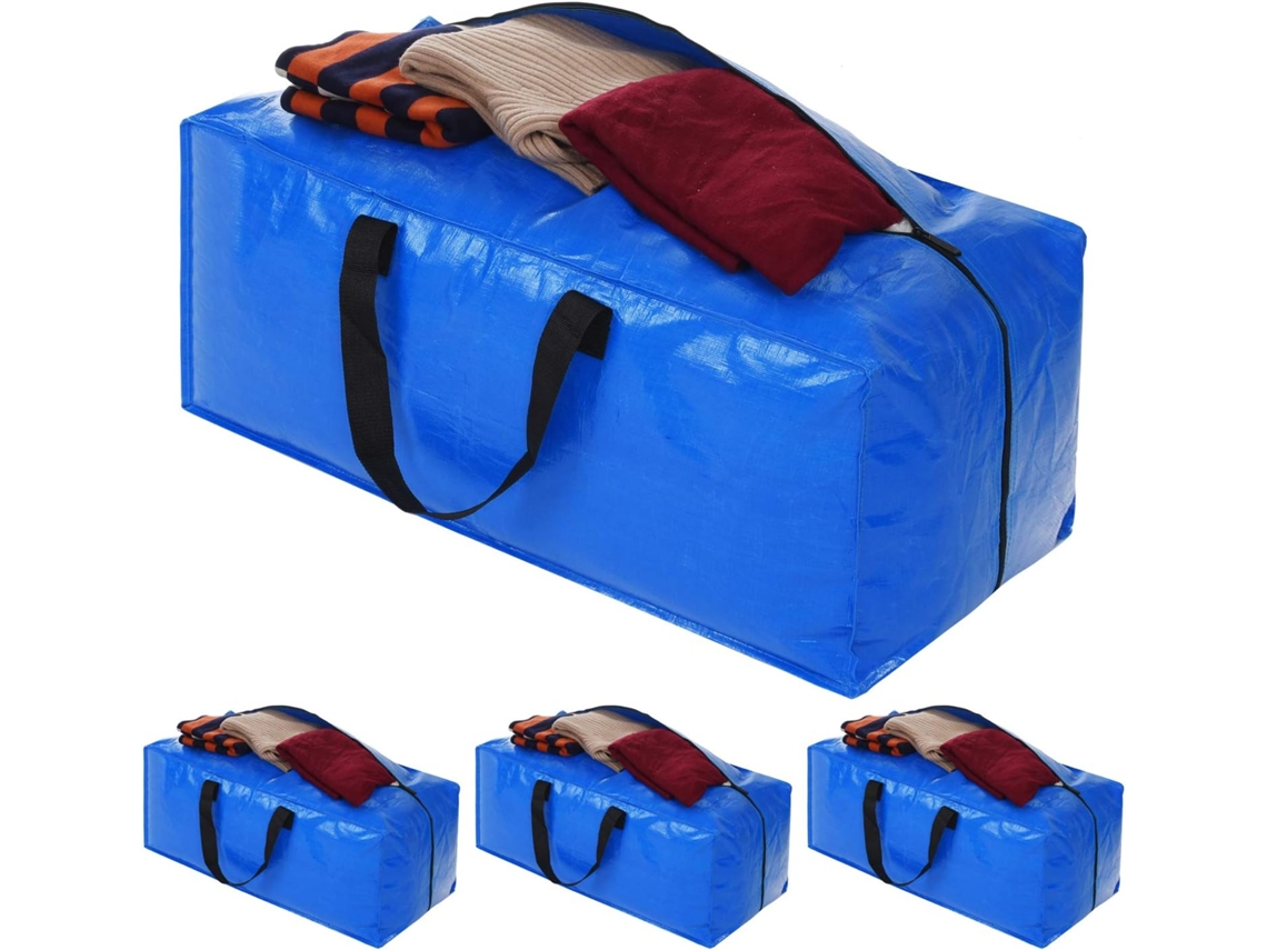 Sacos De Mudança Extra Resistentes (pacote Com 4) - Sacos Jumbo Para Guardar Roupas Com