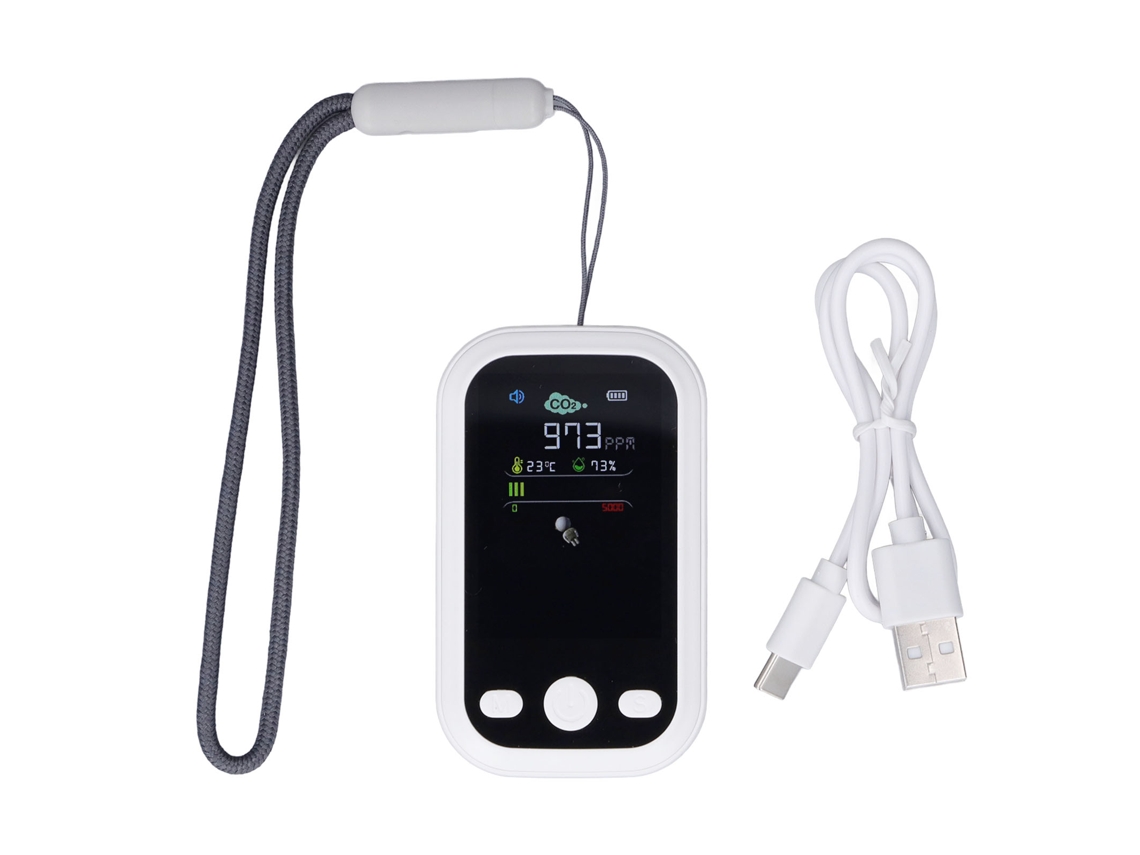 Laxiscreed Monitor De Ar Portátil Com Dióxido De Carbono, Temperatura E Umidade, Ideal Para Uso Pessoal