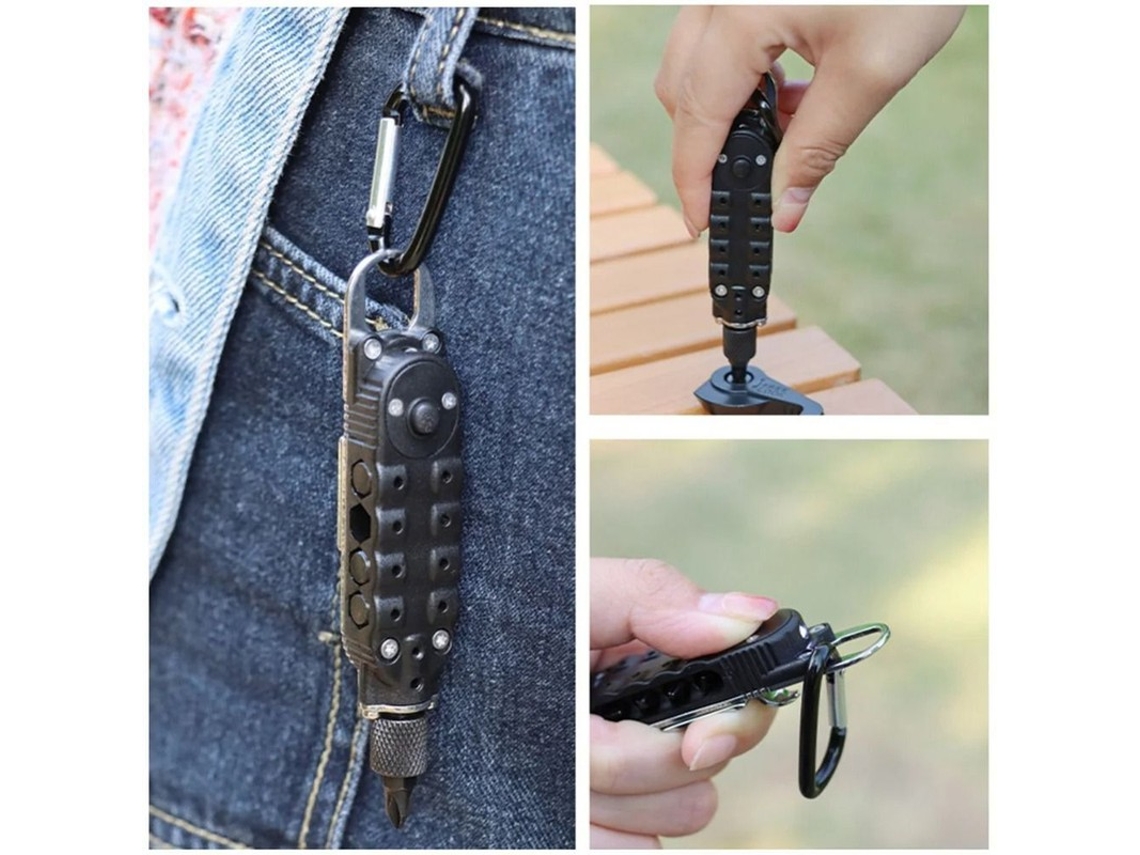 Chave De Fenda Portátil Mini Em Aço, Chaveiro, Ferramenta Edc Para Reparos, Ideal Para Uso Externo