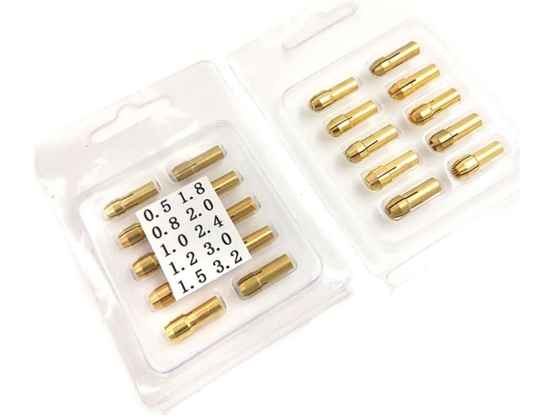Besportble Conjunto De 20 Pinças Latão Para Ferramenta Rotativa 4 2mm Compatível Com Furadeira Multifuncional, Adequadas