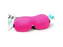 Máscara De Dormir 3d Macia E Opaca, Unissexo, Com Velcro Ajustável, Ideal Para Viagens E Relaxamento. Rosa Choque Hexinyigjly