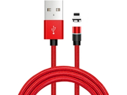 Cabo WJS Magnético (Lightning - 1 m - Vermelho)