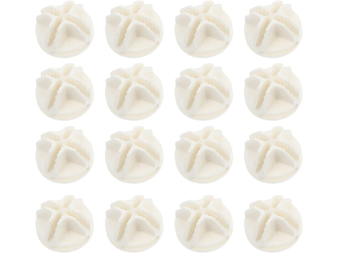 20 Conectores De Plástico Abs Branco Para Guarda-roupa E Sapateira