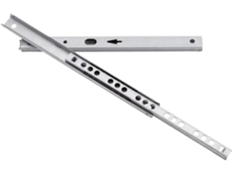 Corrediças De Gaveta Com Rolamento Deslizamento Suave, Trilho De Extensão Total Bidirecional 17mm Largura, 2 Peças 374mm
