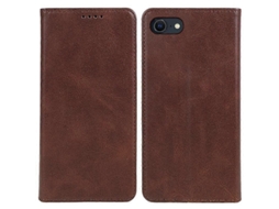 Compre Capa Magnética De Couro Com Fecho Automático Para Iphone 16e, Capa Tipo Carteira, Marrom