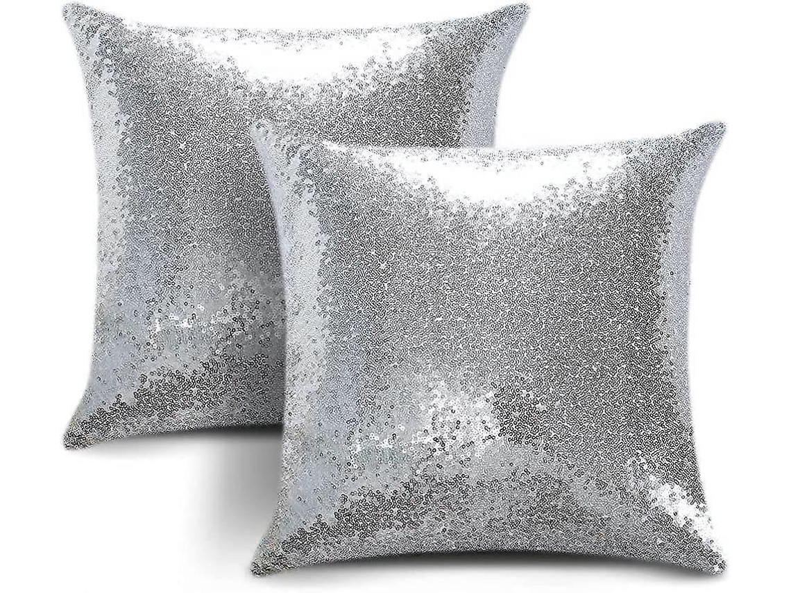 Rebe funda de Almohada de Lentejuelas de Lujo Seda Brillante Decoración Hogar Sofá Cama Boda Sala Fiesta
