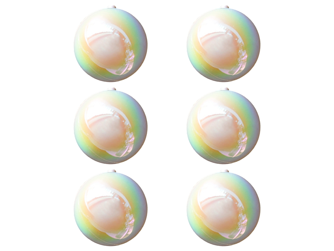 Laxiscreed Bolas Coloridas Transparentes De 6cm – Pack De 6 De Alta Qualidade Para Decoração
