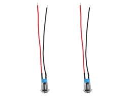 Botão De Pressão Momentâneo De 12 Mm Com Cabeça Voltada Para Cima, Travamento Automático E Cabo.