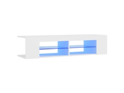 Móvel para TV com luzes LED 135x39x30 cm Branco MAISON EXCLUSIVE