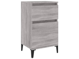 Bedside Cabinet, Bedside Cabinets Vidaxl Cinzeto Madeira Processada (n/a)