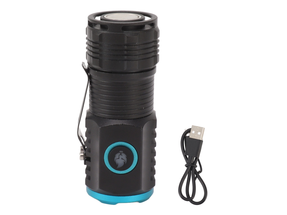 Lanterna Mini Potente 2000lm Usb C, Recarregável, Led, 6 Modos, IpX4, com Ímã na Cauda | S/MARCA