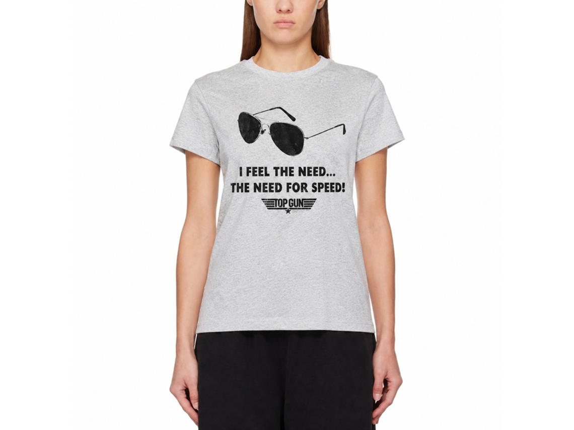 Rockinstone Top Gun Movie Speed Need Heather Gray Adult T-shirt Size:xxxl