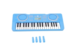 Primerox brinquedo Piano Teclado Infantil 37 Teclas Instrumento Musical Educativo Azul