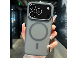 Capa Transparente Híbrida Para Iphone 17 Pro - Tpu Com Magsafe | Proteção Cristal - Preta
