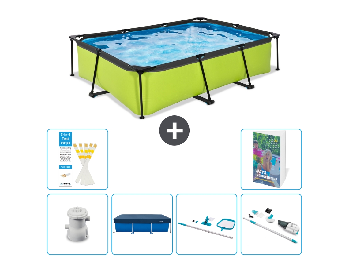Piscina Exit Retangular 300x200x65 Cm 5 peças S257 EXIT TOYS