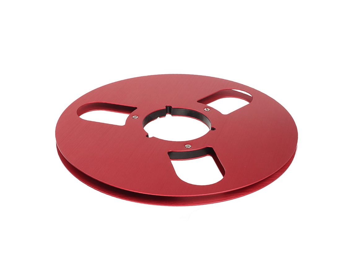 Bobina Vazia de Alumínio 10,5 Polegadas 3 Buracos para Gravador de Fita Reel To Reel 1/4 Polegada Vermelha | S/MARCA