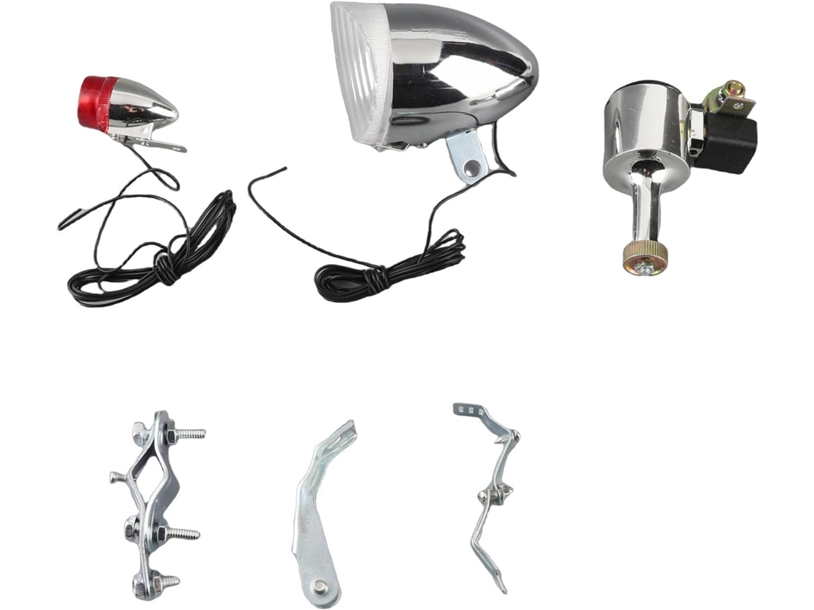 Kit De Luzes Retrô Para Bicicleta, Profissional, Vintage, Com Farol E