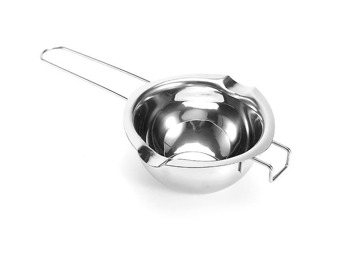Panela de aço inoxidável com alça dupla, 400ml, para derreter chocolate, manteiga, queijo, velas e cera.