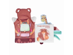 Primerox livro de Tecido Marionete Animal Tridimensional Brinquedo Educativo para Bebê