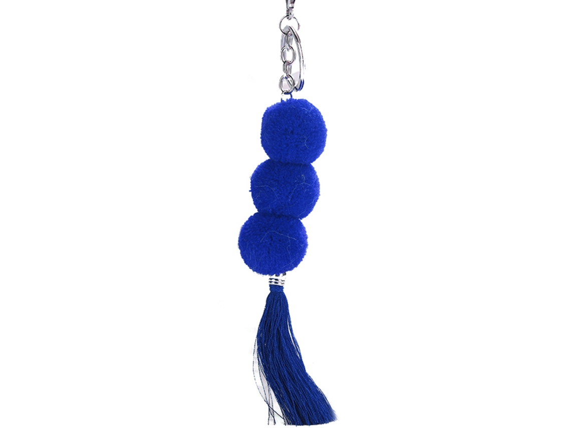 Chaveiro Com Bola De Tassel Decorativo Acessório Portátil