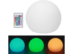 Luminária De Led Em Formato De Bola Com Controle Remoto, Globo Rgbw De 12x12cm Com 16 Cores, 4 Modos Gokoco