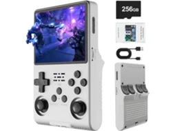 Consola Retro Portátil R40s Pro 30.000 Jogos Hd | Tela 4.5 | Cartão 256gb | Bateria 3800mah | Branco Zruxe