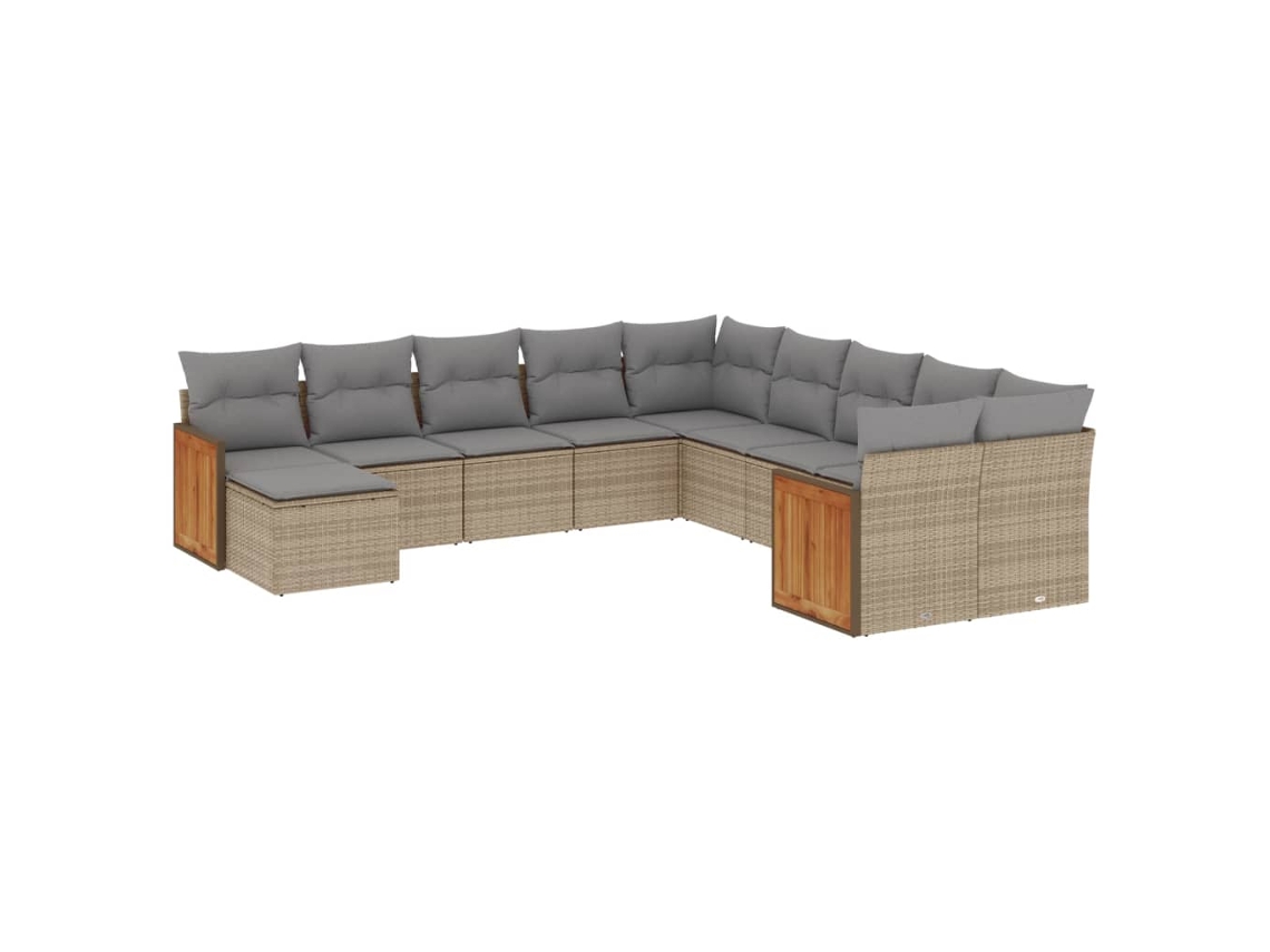 Garden Sofa Set, Garden Sofa Sets Vidaxl Bege Rattan / Vime (n/a)